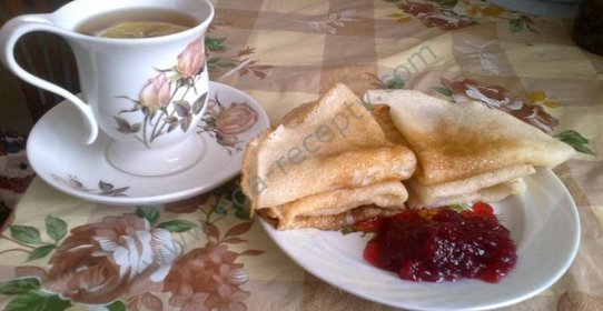 Постные блины на минеральной воде