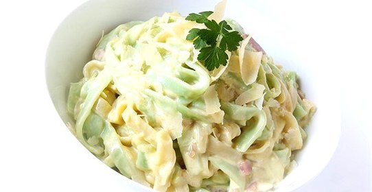 Карбонара с феттучини