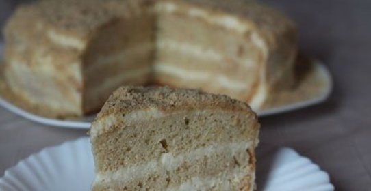 Торт на кефире в мультиварке