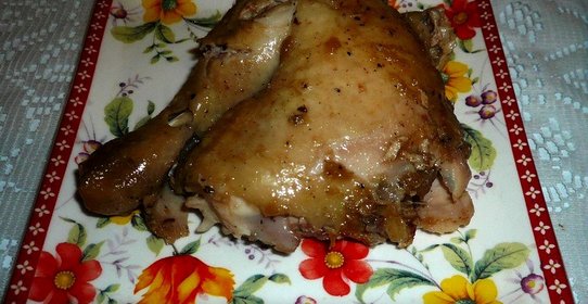 Цыпленок с яблоками в мультиварке