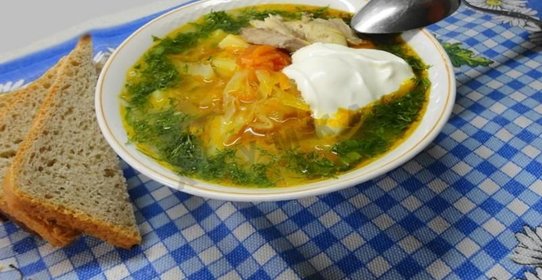 Вкусные щи с курицей из свежей капусты