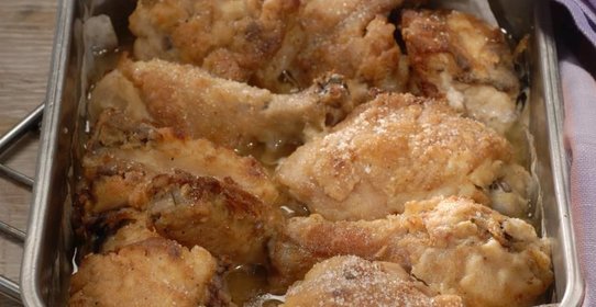 Цыпленок с лимонно-имбирной корочкой