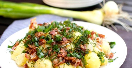 Картошка со шкварками