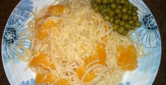 Спагетти с тыквой и имбирем