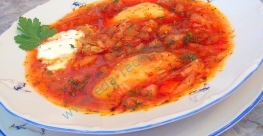 Украинский борщ с ушками