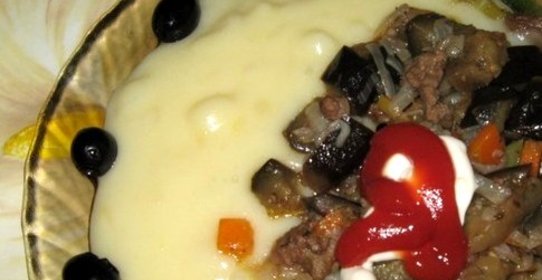 Тушеные овощи с фаршем