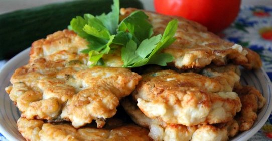 Оладьи из рубленой курицы или ленивые отбивные
