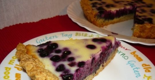 Черничный пирог со сливками