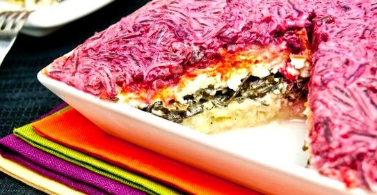 Салат «Под шубой» с морской капустой