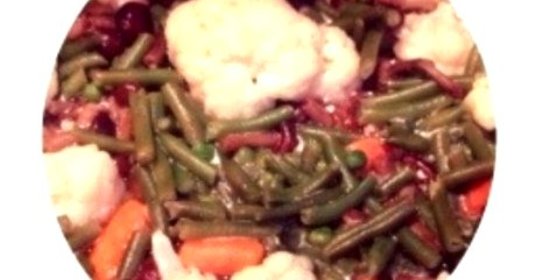 Запеченные овощи с опятами