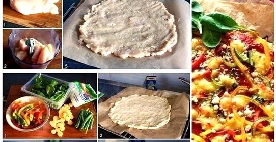 Куриное филе под овощами и сыром «Спортивная пицца»