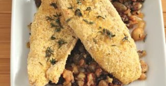 Камбала в миндальном соусе