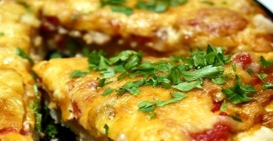 Пицца из куриного фарша