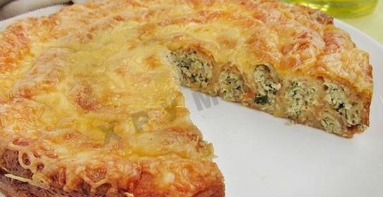 Блинный пирог из блинов с курицей