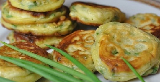 Оладьи из зеленого лука