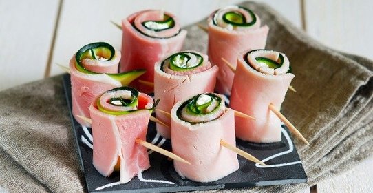 Рулетики с ветчиной