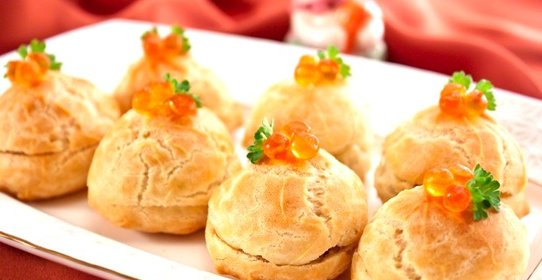 Профитроли с тремя вариантами начинки