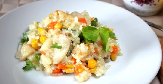 Пангасиус с овощами