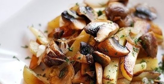 Картошка с подберезовиками