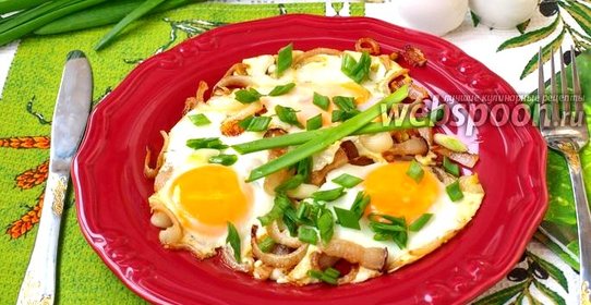 Яичница с салом