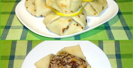 Фаршированные блины Мешочки