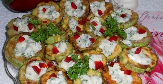 Жареные кабачки с майонезом