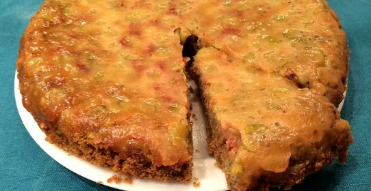 Перевернутый низкоглютеновый пирог с крыжовником