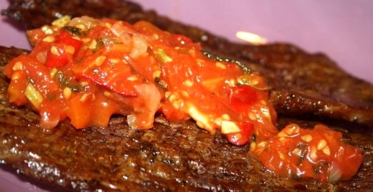 Ромштекс из говядины на гриле