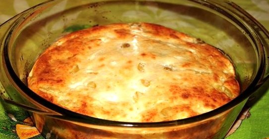 Творожная запеканка с виноградом