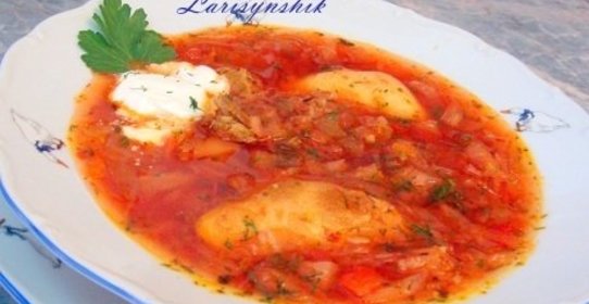 Украинский борщ с ушками