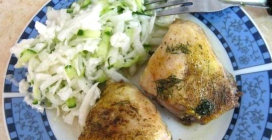 Курица кусочками в фольге