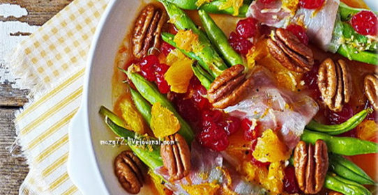 Фасоль, запеченная в pancetta