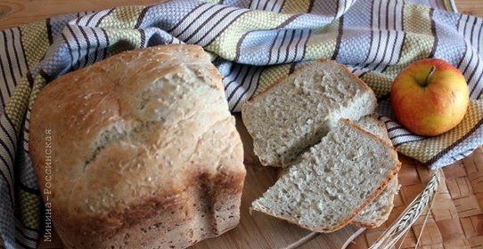 Яблочно-ячневый хлеб в хлебопечке