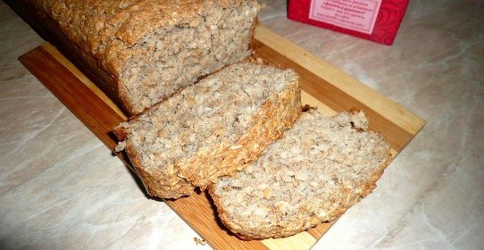 Домашний хлеб с гречкой и овсяными хлопьями