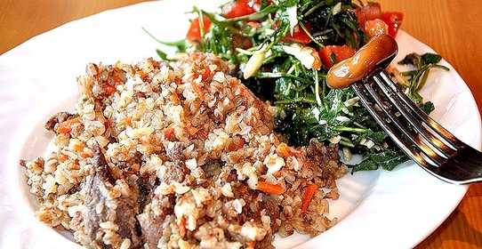 Гречка с тушенкой в мультиварке