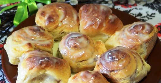 Булочки с корицей, творогом и маскарпоне