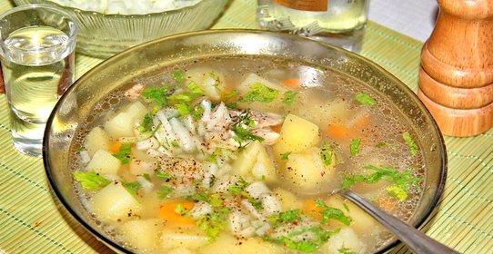 Уха из морского окуня