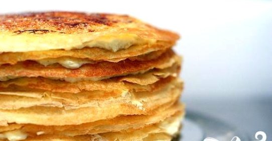 Блинный торт крем-брюле