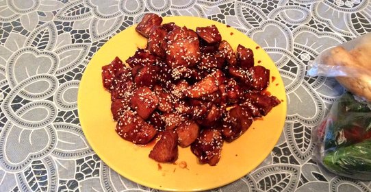 Курица терияки с кунжутом