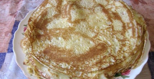 Блинчики на молоке с кипятком