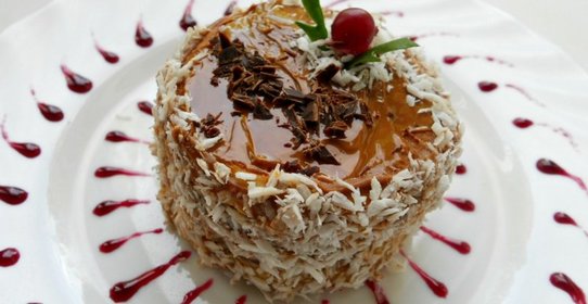 Пирожное из творожного теста на сковороде