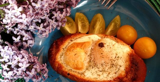 Яичница в булочке