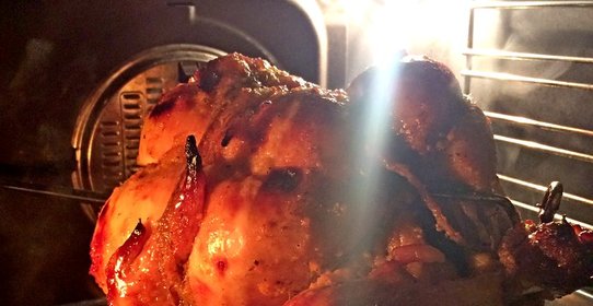 Курица на вертеле