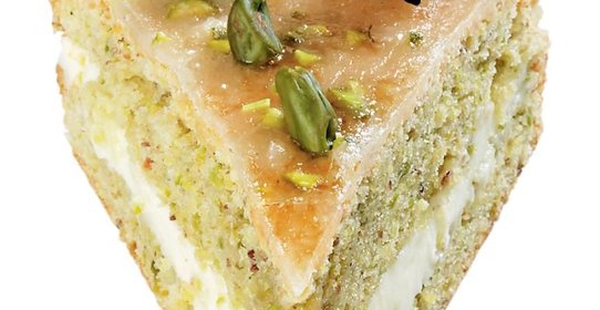 Торт с фисташковым пралине и ванилью