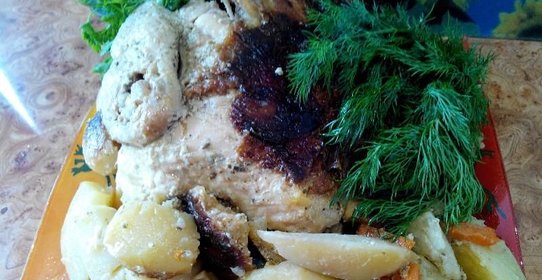 Курица в мультиварке в рукаве