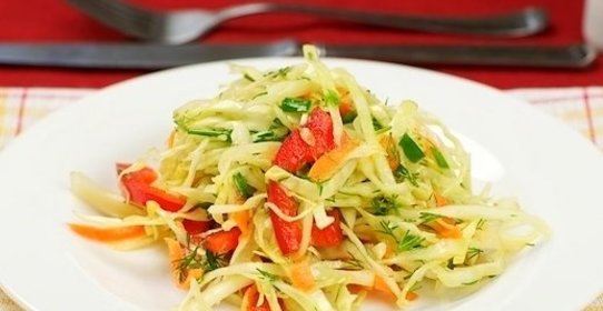 Капуста с болгарским перцем