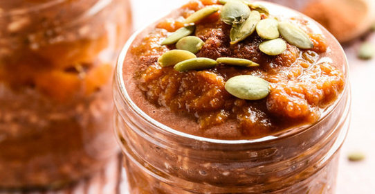 Овсянка в банке с тыквой