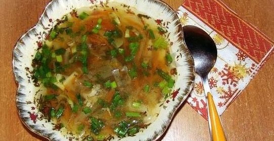 Щи с мясом говядины из свежей капусты