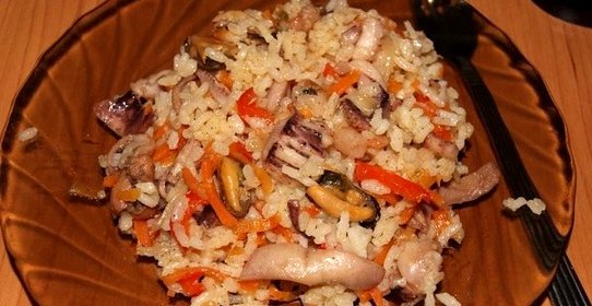 Плов из морского коктейля