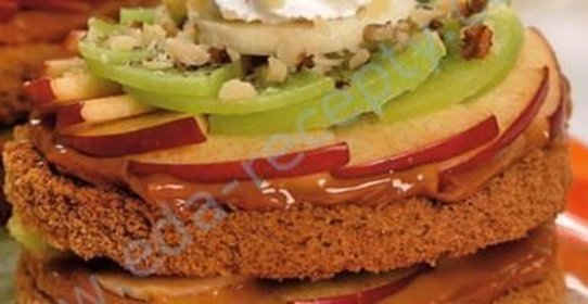 Пирожное Башенки со сгущенным молоком и фруктами